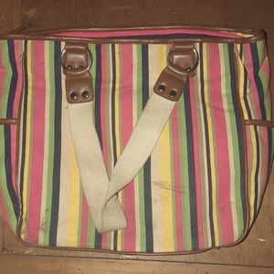 Purse with colorful print